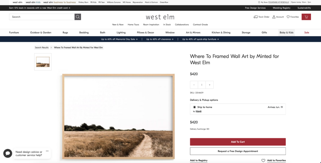 Where To at West Elm